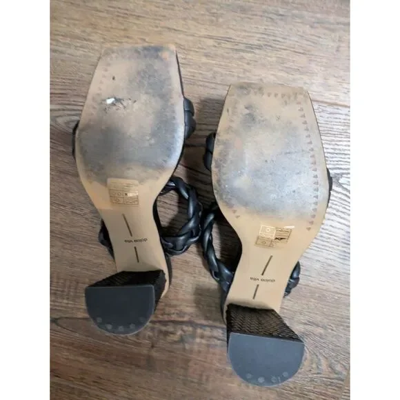 Dolce Vita Women's Paily Stella Heel Size 7.5 Black Braided - Picture 8 of 9